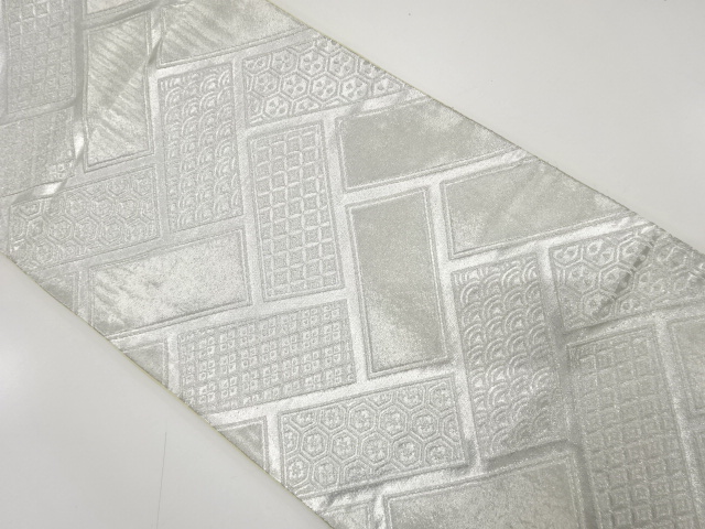 JAPANESE KIMONO / ANTIQUE FUKURO OBI / SILK / WOVEN HIGAKI PATTERN